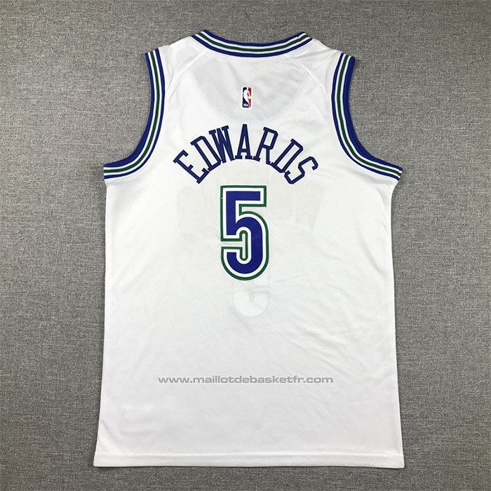 Maillot Enfant Minnesota Timberwolves Anthony Edwards #5 Classic 2023-24 Blanc